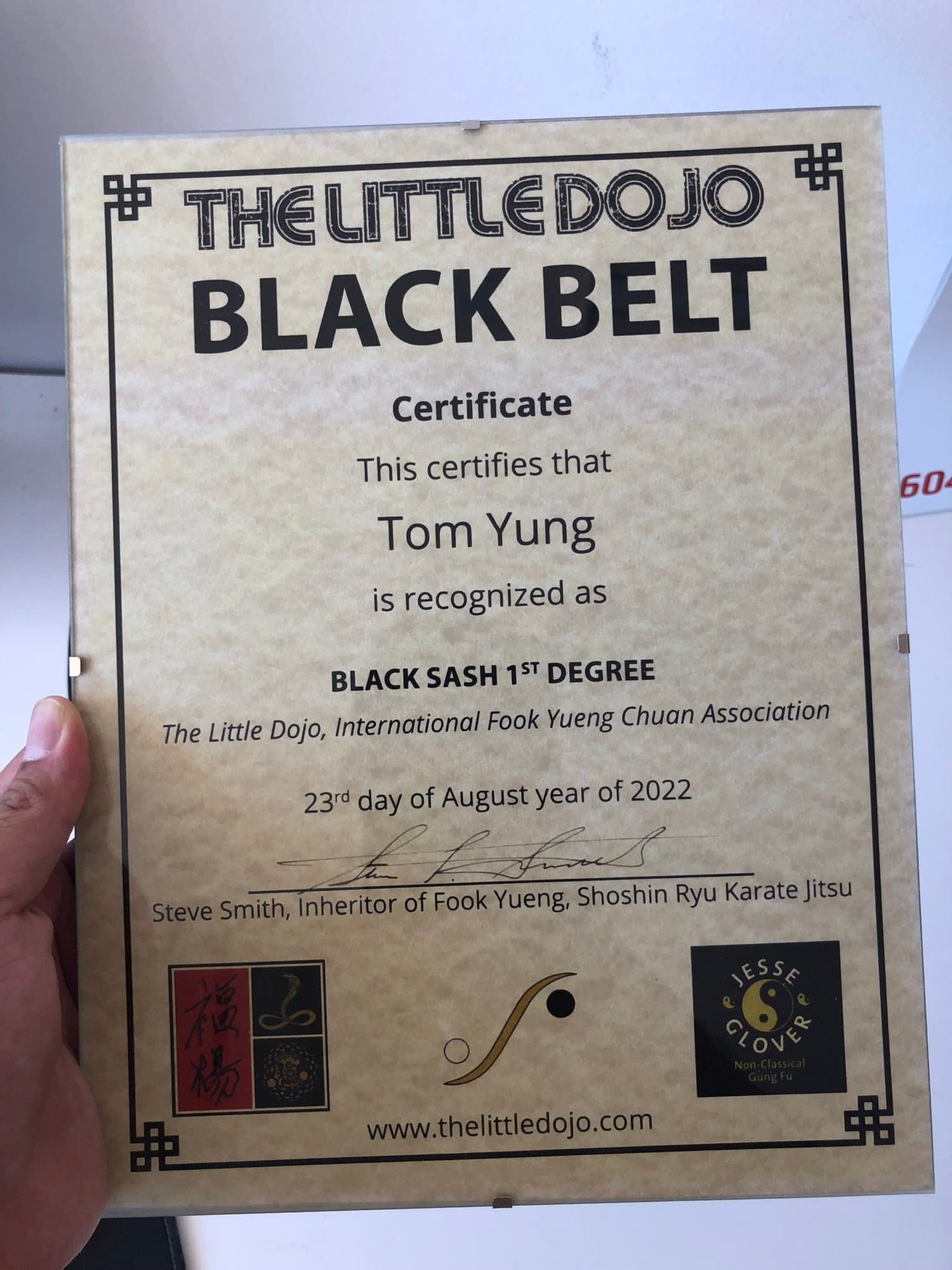 Black Belt Certification from The Little Dojo